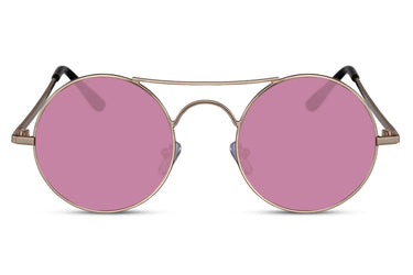 Heart-shaped sunglasses with pink lenses